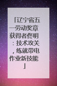 辽宁省五一劳动奖章获得者佟明：技术攻关，练就带电作业新技能