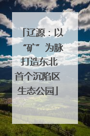 辽源：以“矿”为脉 打造东北首个沉陷区生态公园
