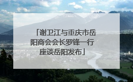 谢卫江与重庆市岳阳商会会长罗锋一行座谈岳阳发布