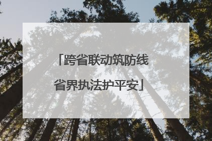 跨省联动筑防线 省界执法护平安