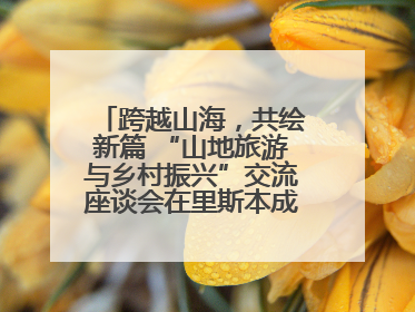 跨越山海，共绘新篇 “山地旅游与乡村振兴”交流座谈会在里斯本成功举办