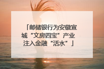 邮储银行为安徽宣城“文房四宝”产业注入金融“活水”