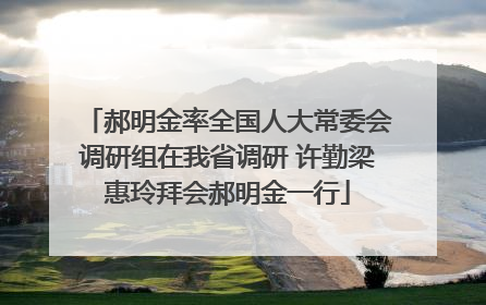 郝明金率全国人大常委会调研组在我省调研 许勤梁惠玲拜会郝明金一行