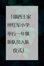 郧西王家坪红军小学举行一年级新队员入队仪式