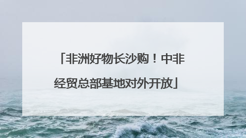 非洲好物长沙购！中非经贸总部基地对外开放