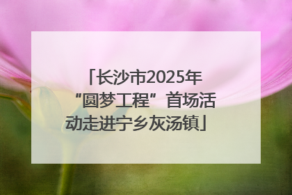 长沙市2025年“圆梦工程”首场活动走进宁乡灰汤镇