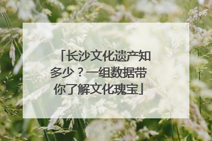 长沙文化遗产知多少？一组数据带你了解文化瑰宝