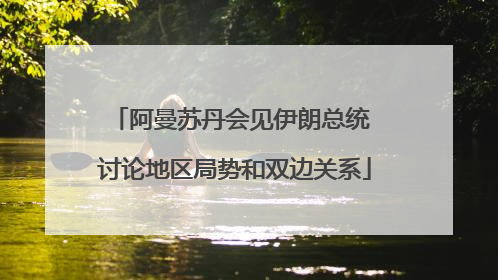 阿曼苏丹会见伊朗总统 讨论地区局势和双边关系