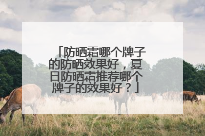 防晒霜哪个牌子的防晒效果好，夏日防晒霜推荐哪个牌子的效果好？