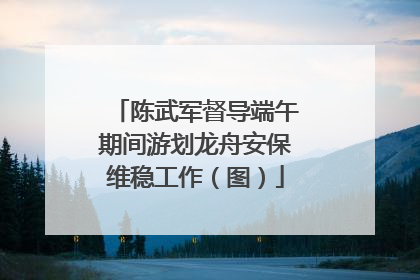陈武军督导端午期间游划龙舟安保维稳工作（图）