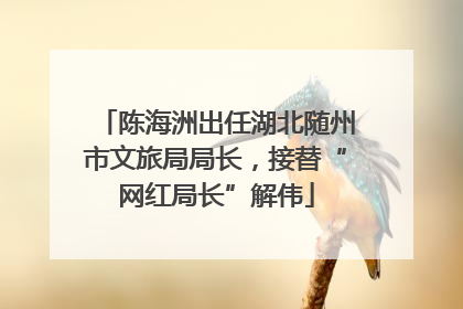 陈海洲出任湖北随州市文旅局局长，接替“网红局长”解伟