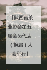 陕西省茶业协会第五届会员代表（换届）大会举行