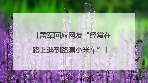 雷军回应网友“经常在路上遇到路测小米车”
