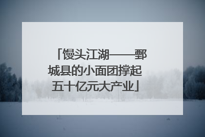 馒头江湖——鄄城县的小面团撑起五十亿元大产业