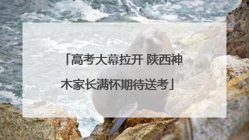 高考大幕拉开 陕西神木家长满怀期待送考
