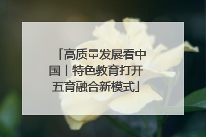 高质量发展看中国丨特色教育打开五育融合新模式