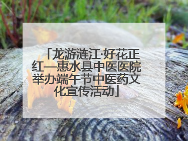 龙游涟江·好花正红—惠水县中医医院举办端午节中医药文化宣传活动