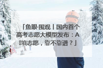 鱼眼·围观丨国内首个高考志愿大模型发布：AI填志愿，靠不靠谱？