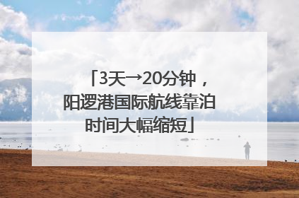 3天→20分钟，阳逻港国际航线靠泊时间大幅缩短