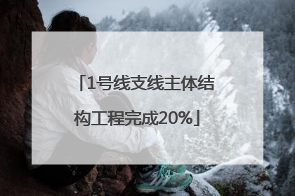 1号线支线主体结构工程完成20%