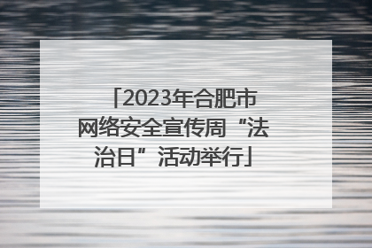 2023年合肥市网络安全宣传周“法治日”活动举行