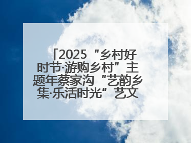 2025“乡村好时节·游购乡村”主题年蔡家沟“艺韵乡集·乐活时光”艺文嘉年华活动启幕
