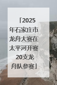 2025年石家庄市龙舟大赛在太平河开赛 20支龙舟队参赛