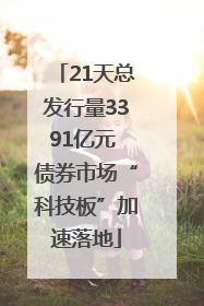 21天总发行量3391亿元 债券市场“科技板”加速落地