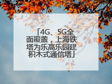 4G、5G全面覆盖，上海铁塔为乐高乐园建积木式通信塔