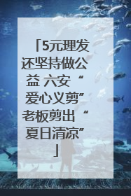 5元理发还坚持做公益 六安“爱心义剪”老板剪出“夏日清凉”