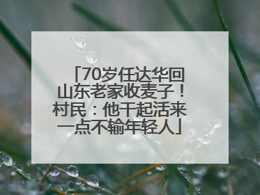70岁任达华回山东老家收麦子！村民：他干起活来一点不输年轻人
