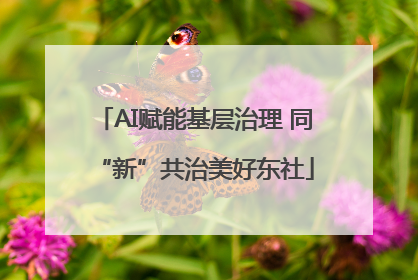 AI赋能基层治理 同“新”共治美好东社